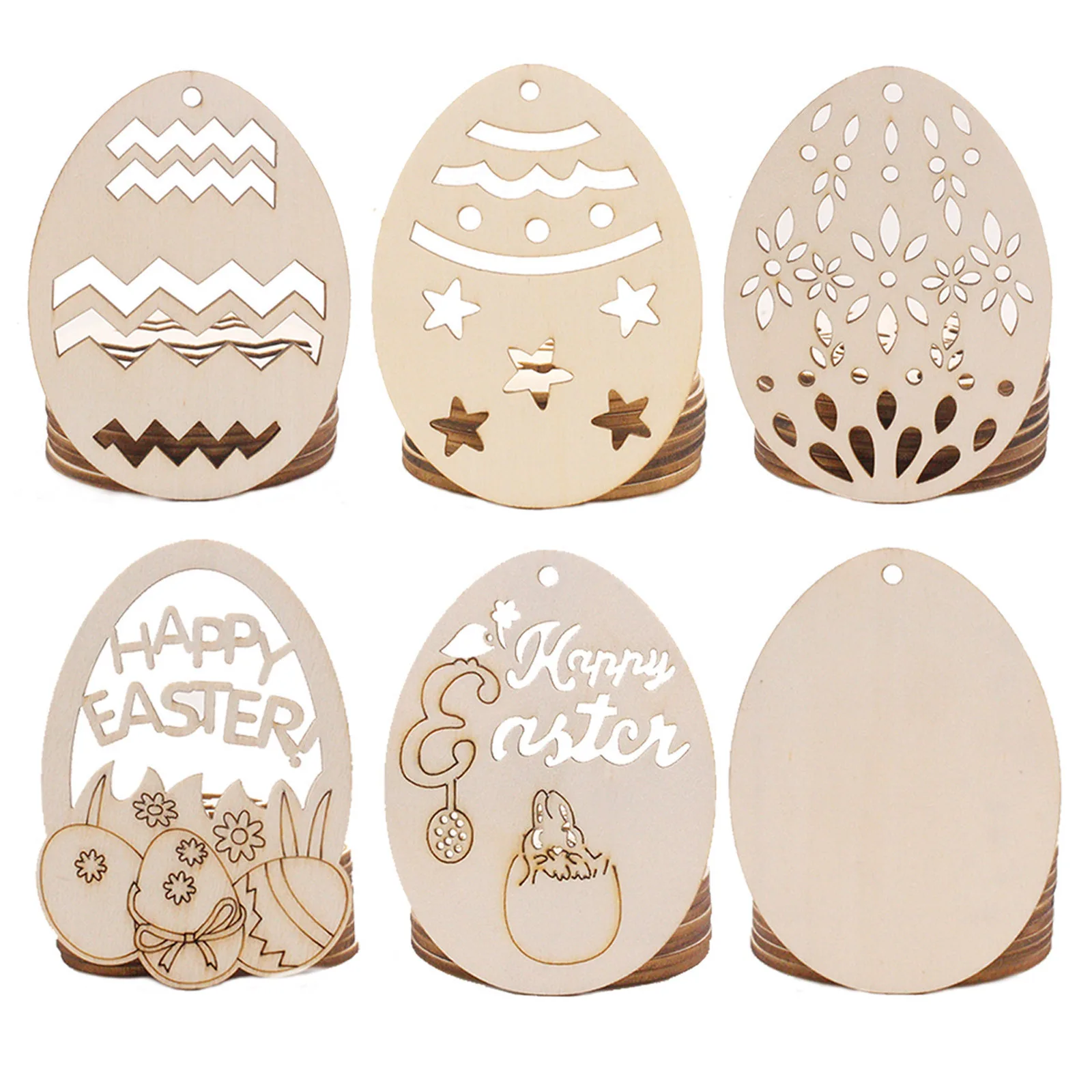 

Орнамент деревянный подвесной кулон "Пасха" чип кролик 60 шт. чипы для яиц DIY Ручная работа для дома для вечерние украшения Ремесло Деревянные...