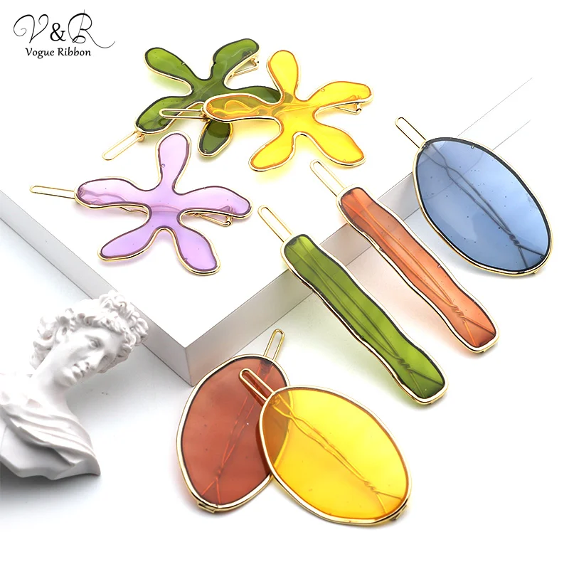 Заколка для волос в Корейском стиле заколка с имитацией акриловых цветов и