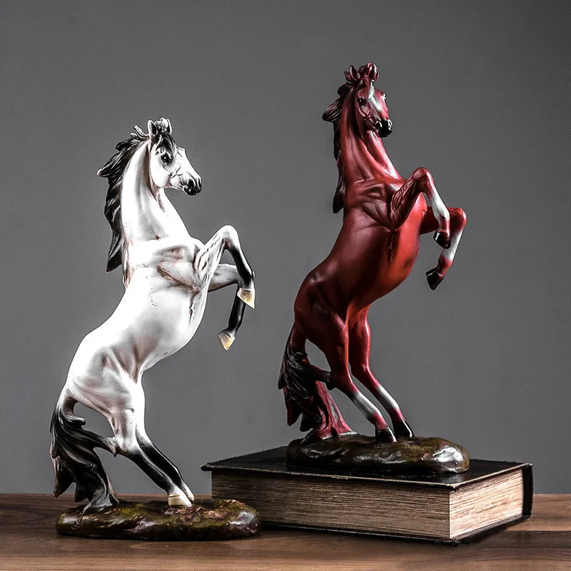Новая скульптура лошади в европейском стиле статуя из смолы аксессуары для