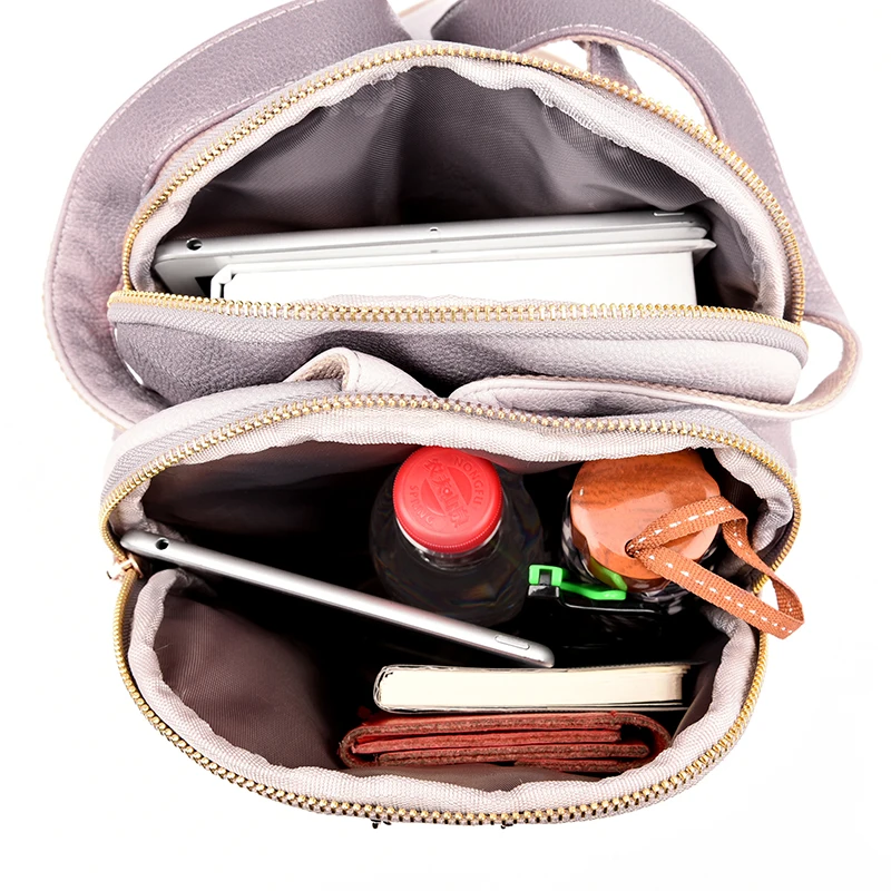 Новые женские кожаные рюкзаки для девочек школьные дорожные сумки через плечо