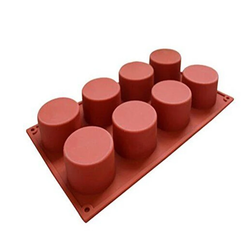 

8 Holes 3D Round Shape Silicone Ceke Mold For DIY Handmade Chocolate Cupcake Mini Muffin Cake Decoration Tools 993492