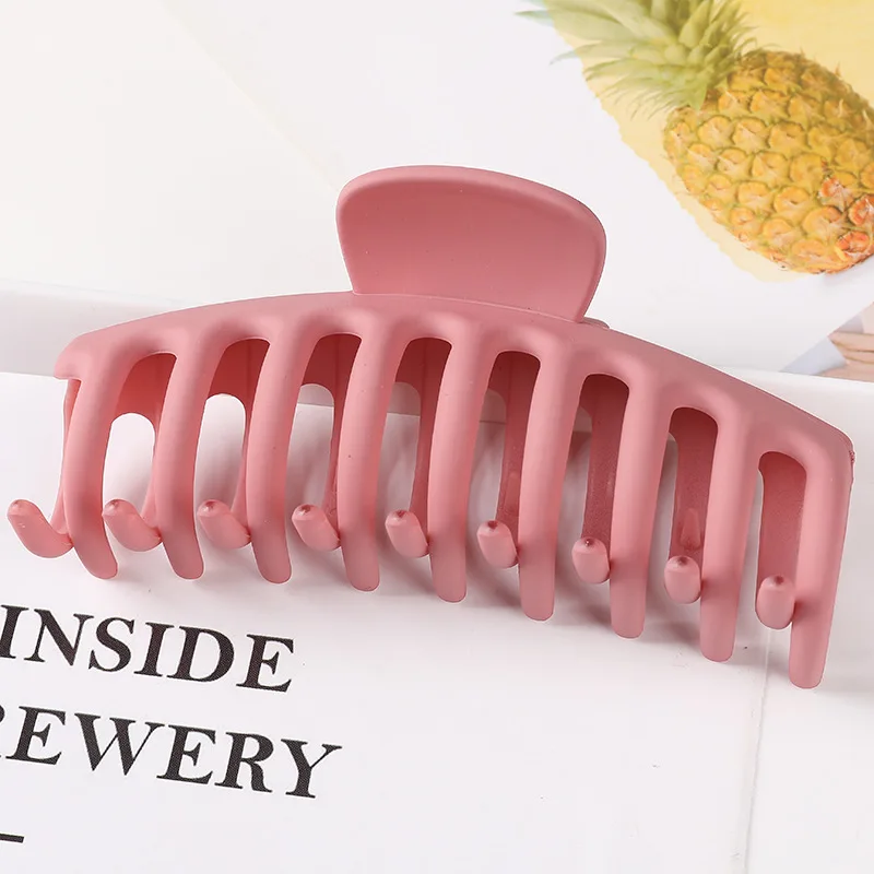 

Hot Sale Horsetail Clip Woman Large Head Clip Elegant Hair Accessories Retro Candy Color Claw Clip