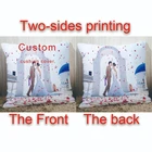 Чехол для подушки с двусторонним принтом на заказ, наволочка для дивана или кровати с текстом или изображением на свадьбу, 18 дюймов