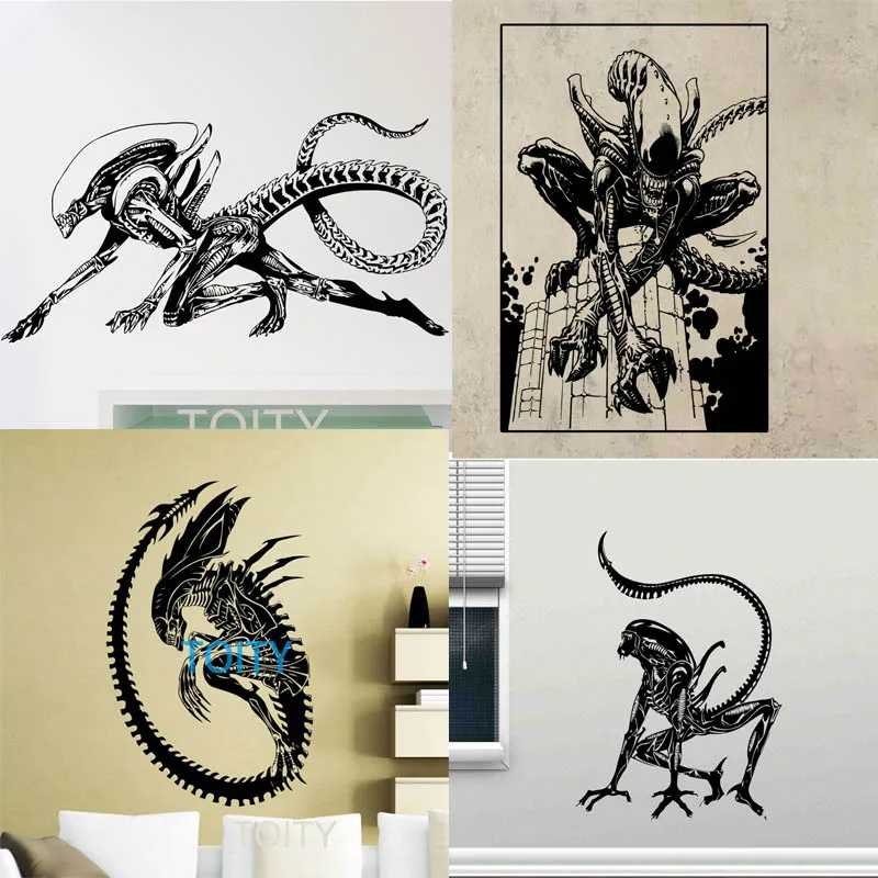 29 дизайнов, Инопланетянин, наклейка на стену, 1979, фильм, Xenomorph, плакат, виниловая наклейка, для дома, детской комнаты, декор интерьера, в общежитии, студия, художественная Фреска