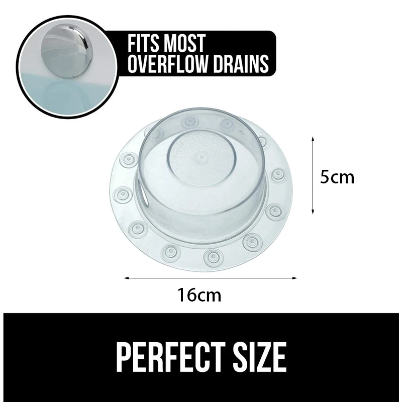 

Bathtub Overflow Drain Cover Suction Cup Seal Bathtub Stopper for Deeper Bath for Bathroom Overflow Drains