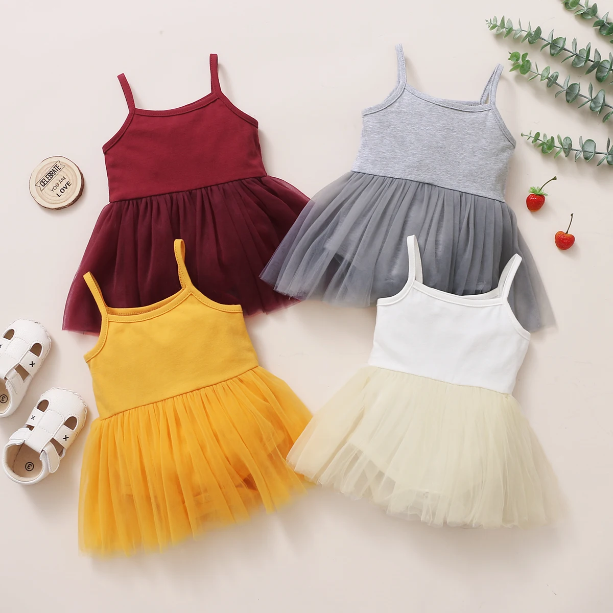 

Комбинезон с юбкой-пачкой, хлопковый, льняной, без рукавов, с оборками