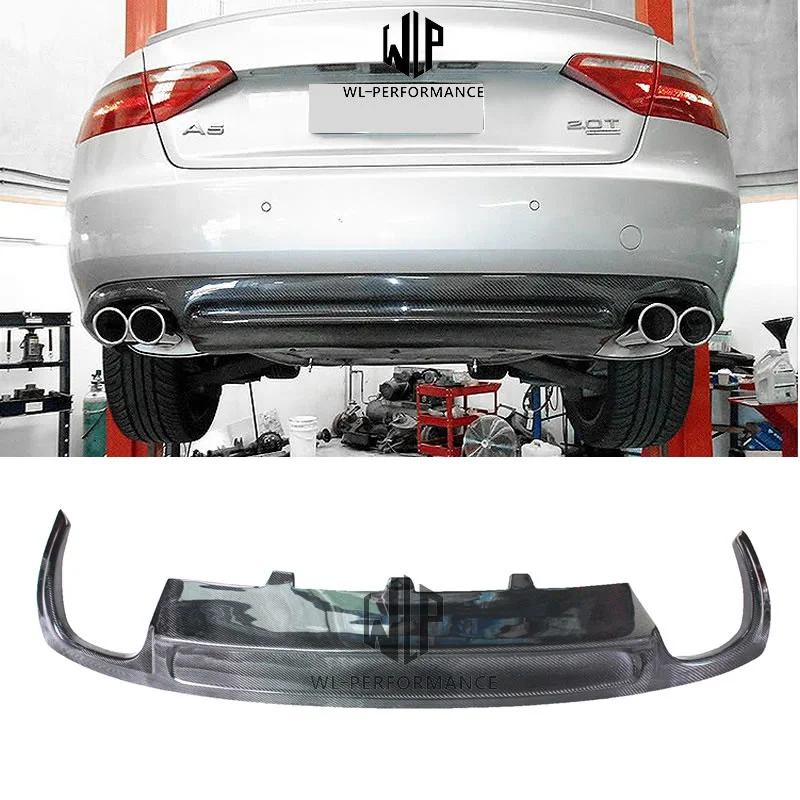 A5 S5 стиль высокое качество углеродное волокно задняя губа диффузор 4 двери