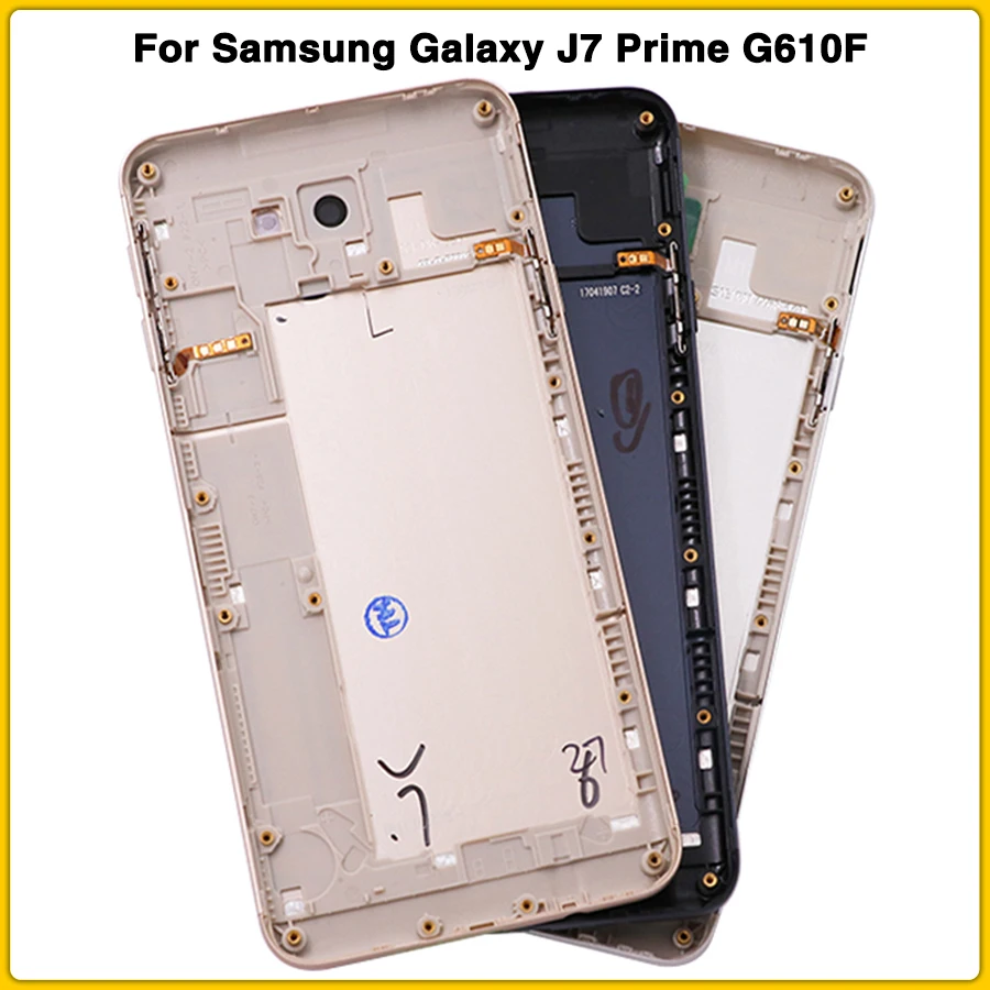 Чехол G610 с полным корпусом для samsung Galaxy J7 Prime G610F On7 задняя крышка батарейного отсека металлическая дверь