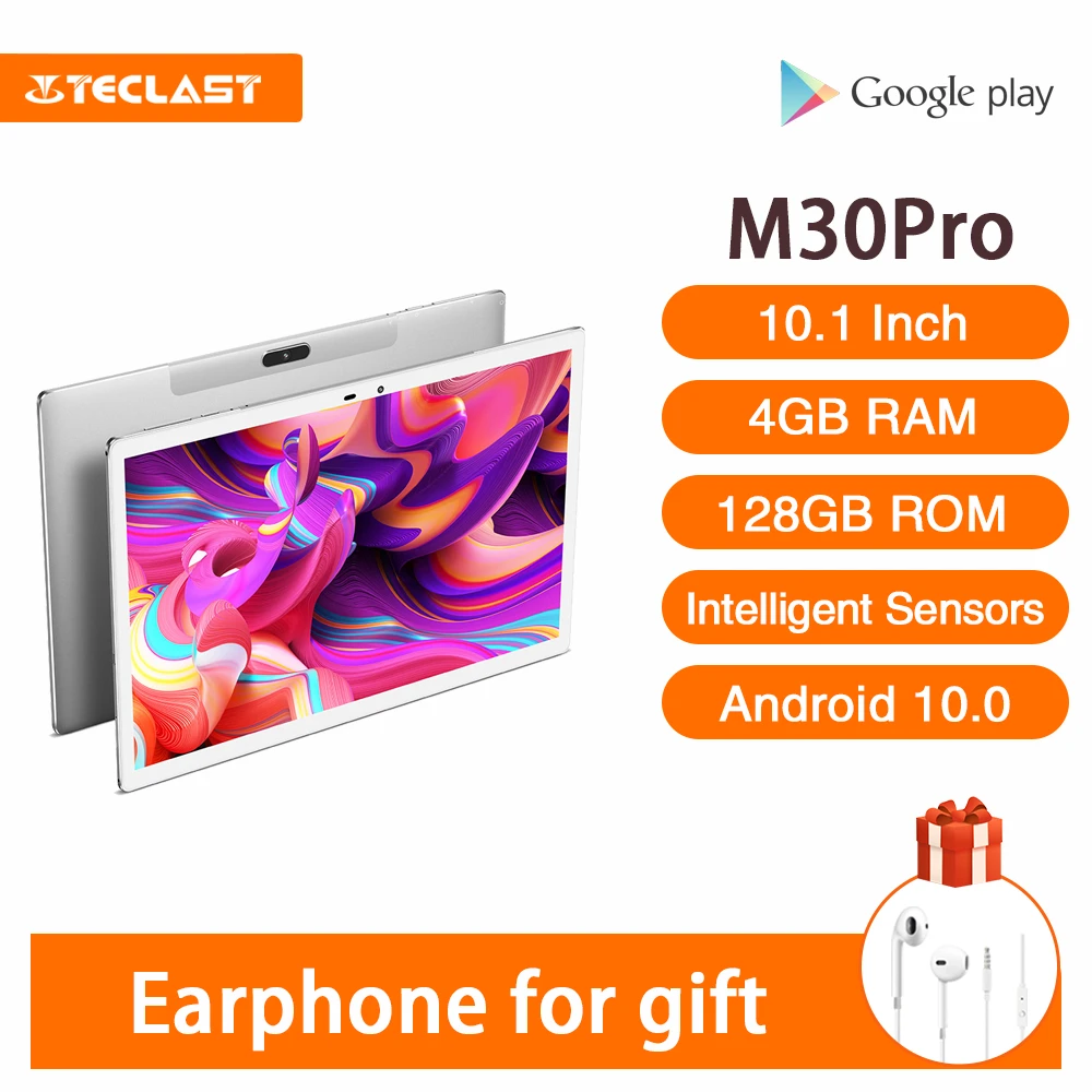Teclast M30 Pro 10 1 дюймов планшетный ПК с системой андроида и 0 IPS 1920x1200 4G сети 4 Гб