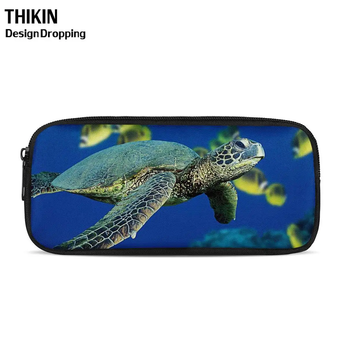 Косметичка ThiKin детская с 3D принтом морской черепахи функциональный чехол для