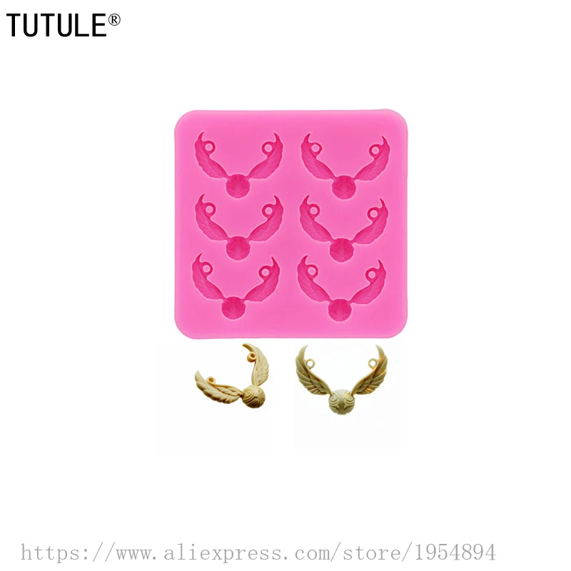 Ангел брелок в виде крыла Силиконовые Формочки Для Fondant (сахарная) Полимер