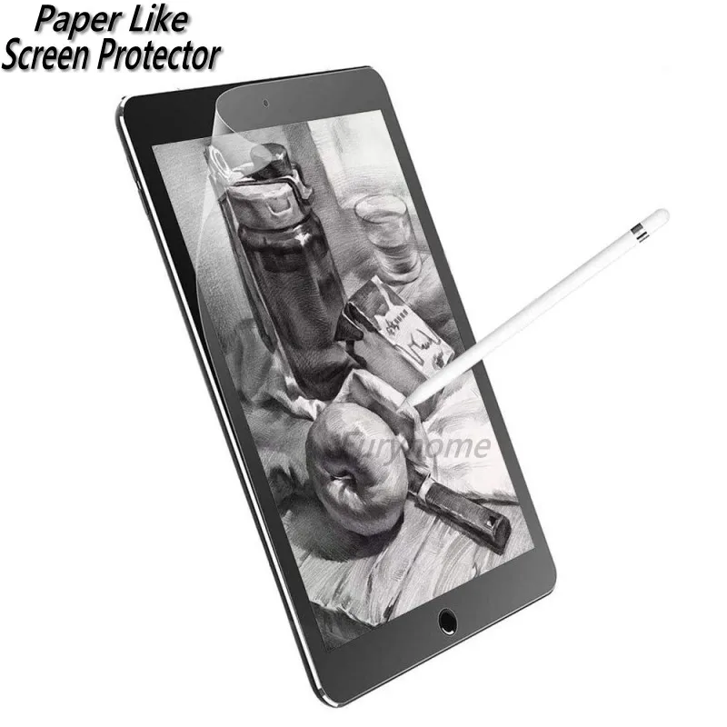 Бумага как защита экрана для Apple iPad 9 7 Pro 10 5 mini Face ID 11 12 новый 2 дюймов матовая ПЭТ