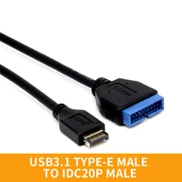 xt xinte usb 3 1 type e male to idc20p male adapter cable 20pin extension cable for computer motherboard 30cm