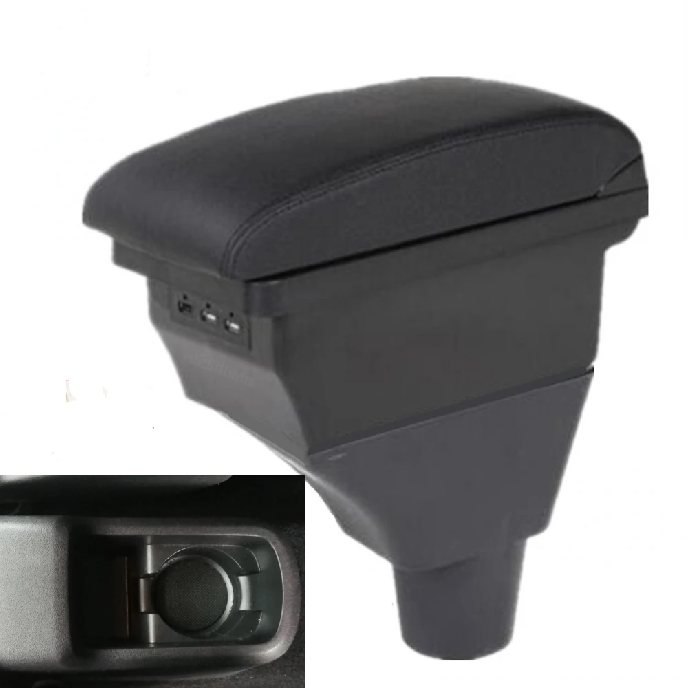 

For Citroen C3 C4 armrest box central Store content box car-styling decoration accessory with cup holder USB