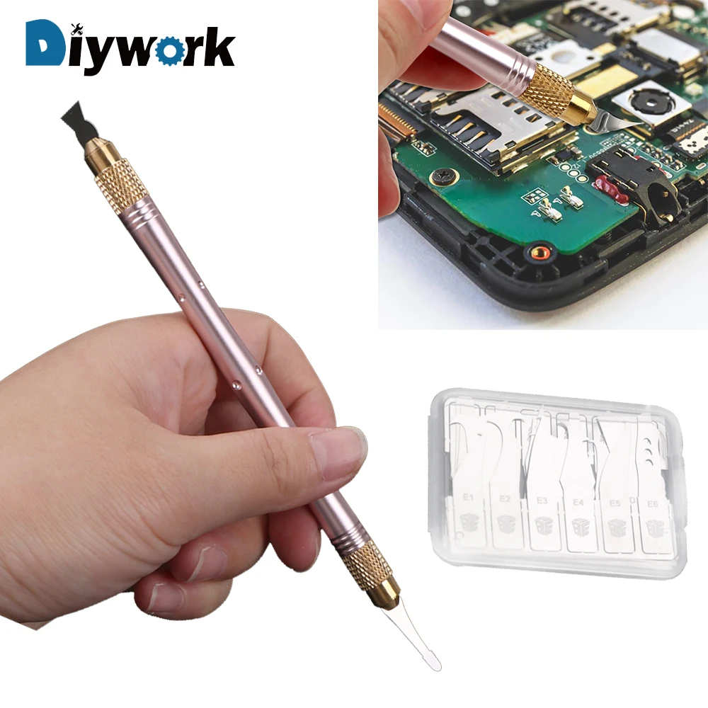 DIYWORK 27 в 1 BGA ремонтный нож для iPhone CPU NAND чип IC удаление клея демонтаж инструмент