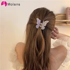 Molan бабочка набор заколок для волос зажимы для волос коготь зажимы для девочек сплошной цвет Hairgrip заколки модные аксессуары для волос