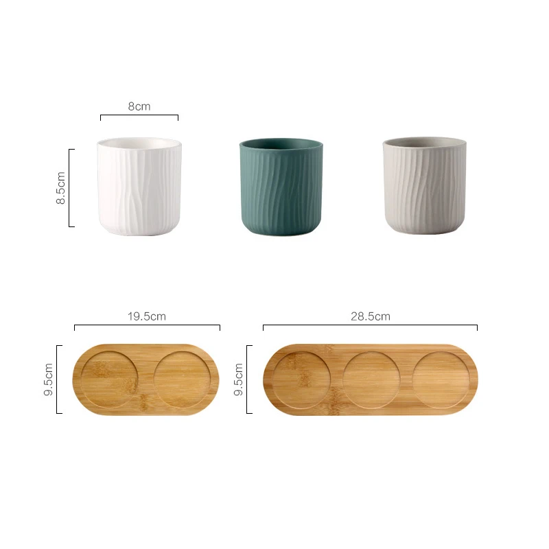 2pcs couples toothbrush holder ceramics cups set for bathroom accessories bamboo wood brush holder cup free global shipping