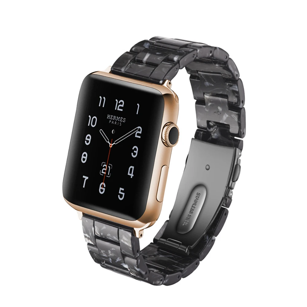 Ремешок из смолы для Apple Watch Band 38 мм 40 42 44 керамический браслет iwatch 5 4 3 2 1 умные