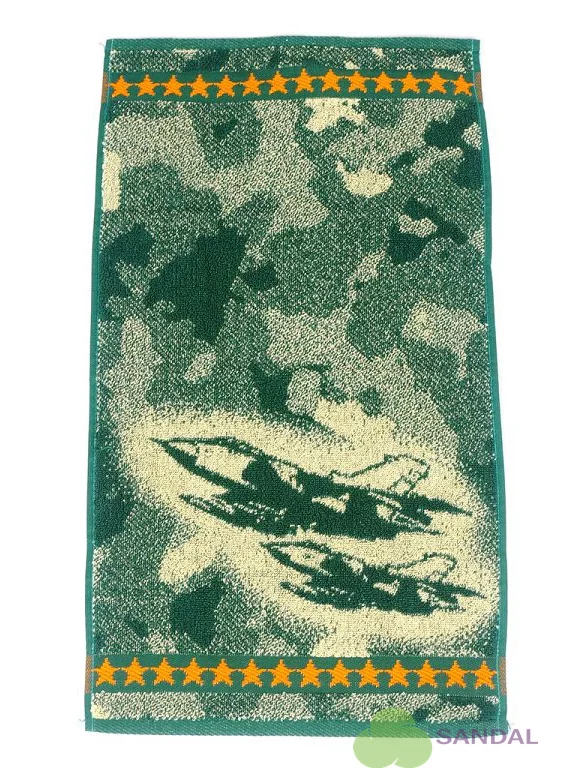 Полотенце махровое 23 февраля 30х60 диз. 4386 Камуфляж самолеты|Полотенца для рук| |