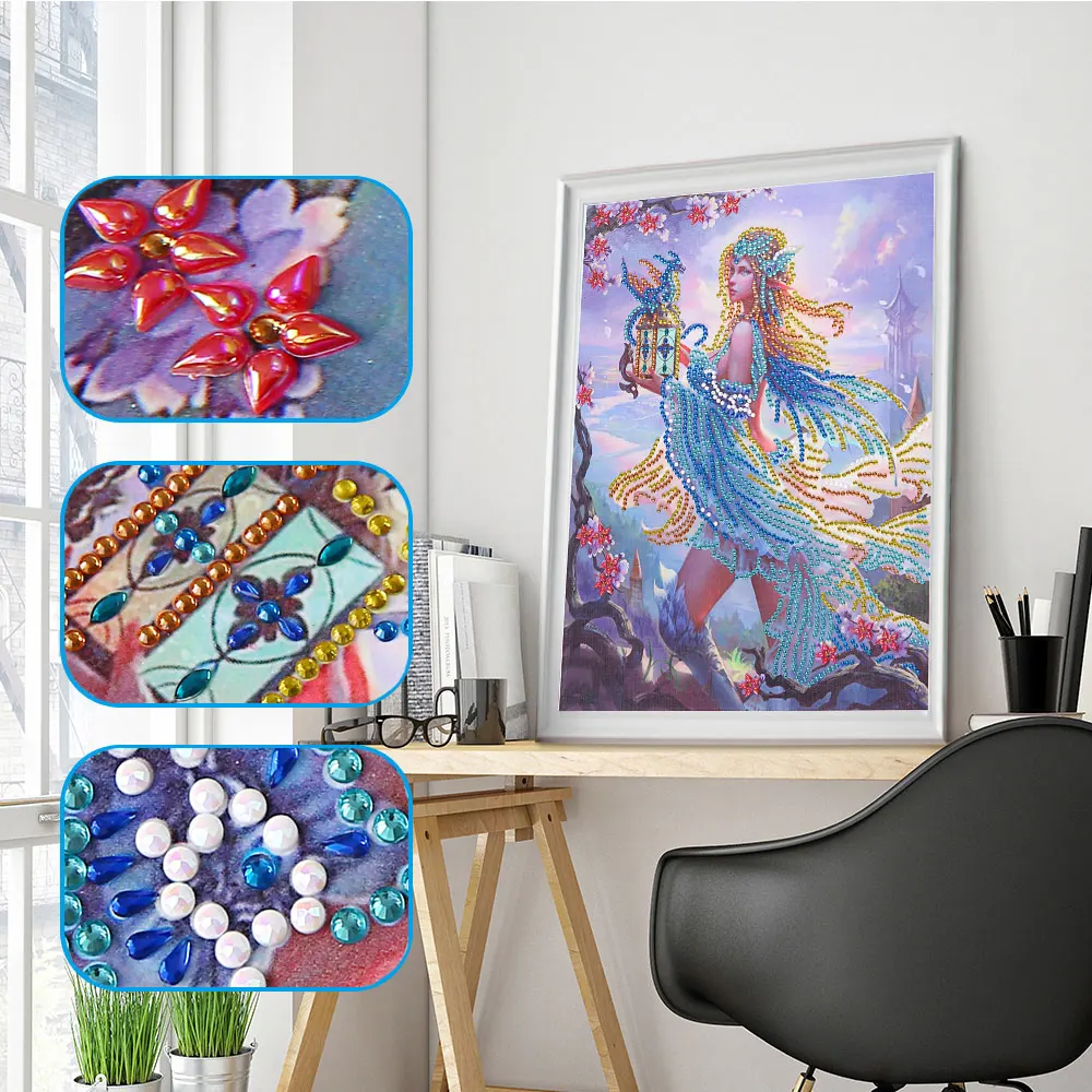 

Богиня DIY Алмазная картина специальная форма крестиком с изображением из полимера, круглая, алмазная Алмазная мозаика для рукоделия вышивк...