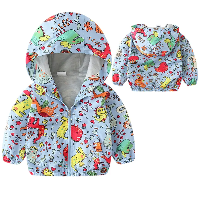 

2020 spring and autumn new children's clothing hooded jacket boy cartoon hooded zipper windproof Andes long-sleeved jacket top