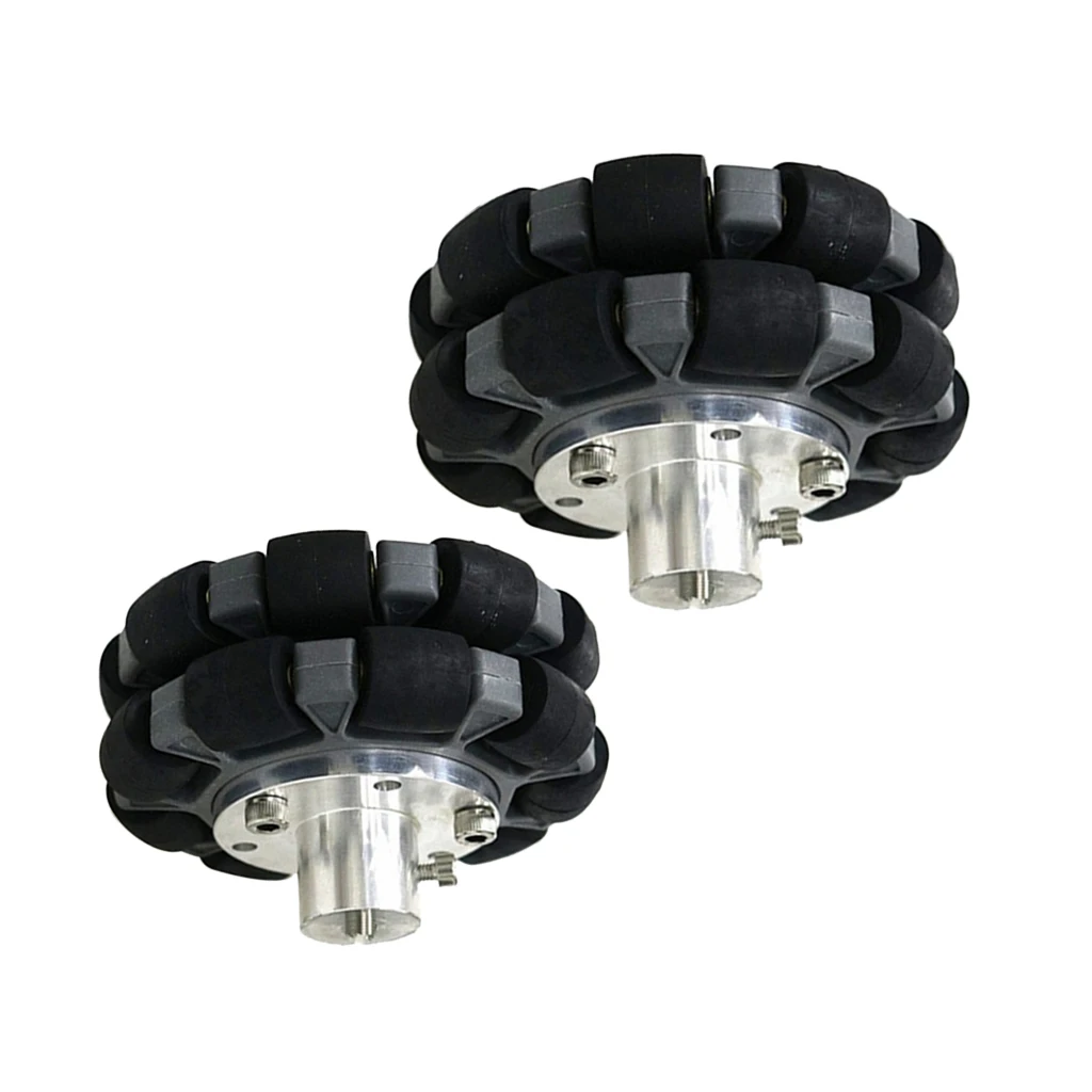

(4 Inch)100mm Aluminum Mecanum Wheels Set Basic Double Nylon Rubber