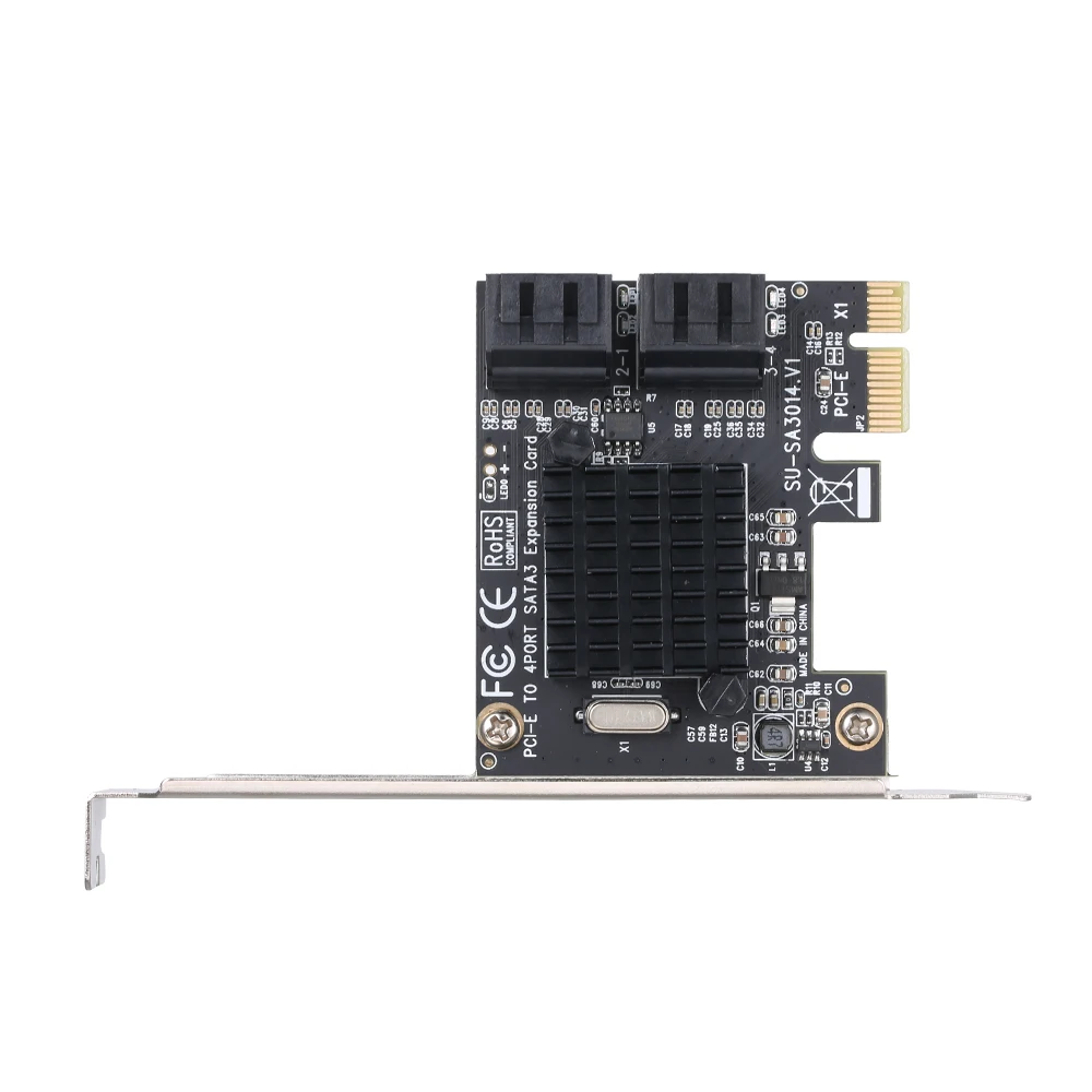 

PCIE to SATA Card PCI-E Adapter PCI Express to SATA3.0 Expansion Card 4Port SATA III 6G for SSD HDD