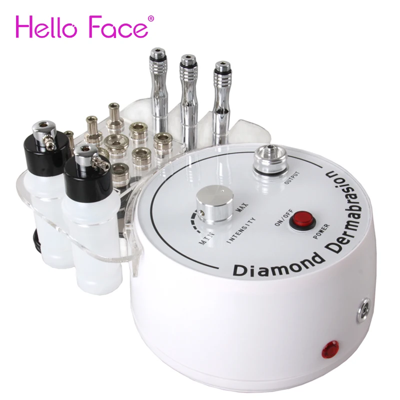 Diamond Dermabrasion Instrument 3 IN 1 Peeling With Oxygen Injection Spray Bottle Vacuum Spray Facial Blackheads Acne Removal