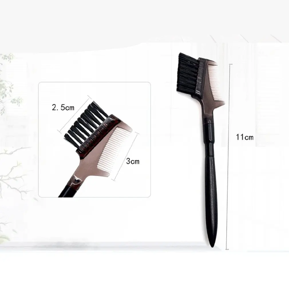 

Makeup Eyelash Eyebrow Brush Comb Wood Handle Double Head Extension Metal Steel Make up Eyelash Comb Beauty Cosmetic Tools