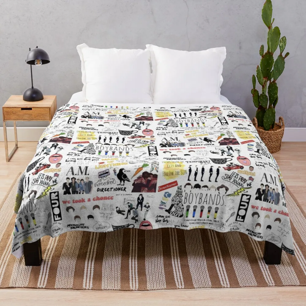 one direction Soft Blanket Sublimation Covered Blanket Bedding Flannel for Children and Adult Bedrooms Decor