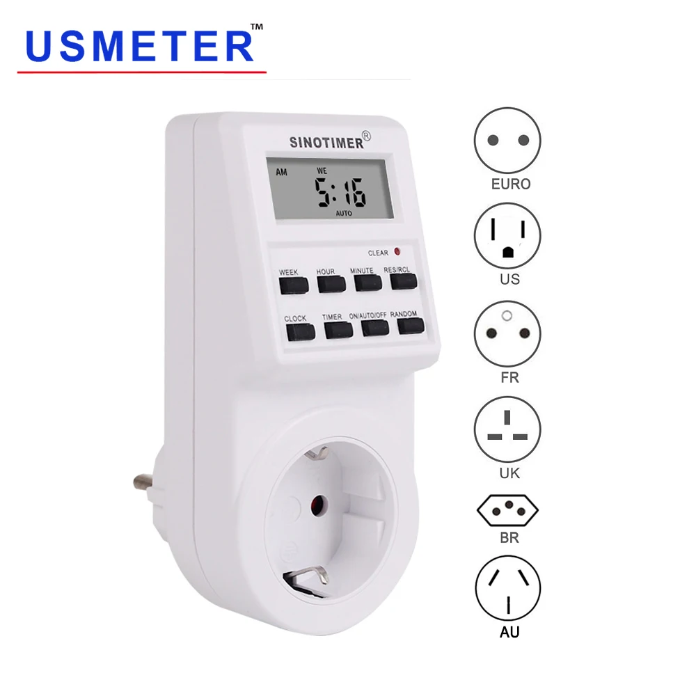 Программатор TM516 с вилкой Стандарта ЕС Великобритании США Франции BR цифровой