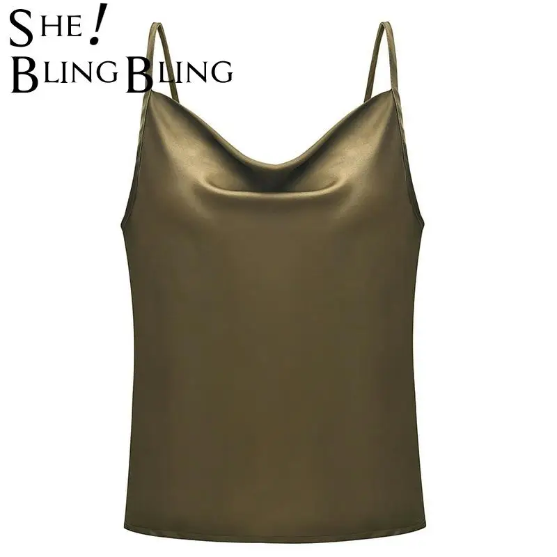 Женские шифоновые топы без рукавов SheBlingBling летние однотонные с рюшами