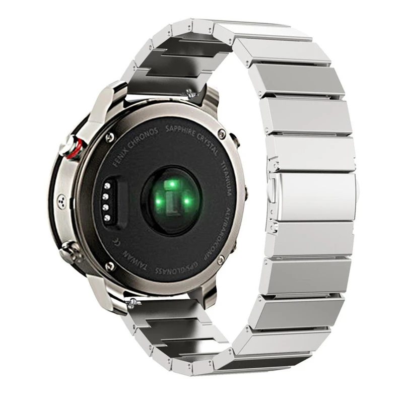 Ремешок из нержавеющей стали для Garmin GPS часы Fenix Chronos Samsung Galaxy Watch 46 мм