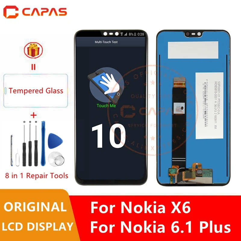 Оригинальный сенсорный ЖК дисплей для Nokia X6 панель сенсорного экрана 6 1 Plus