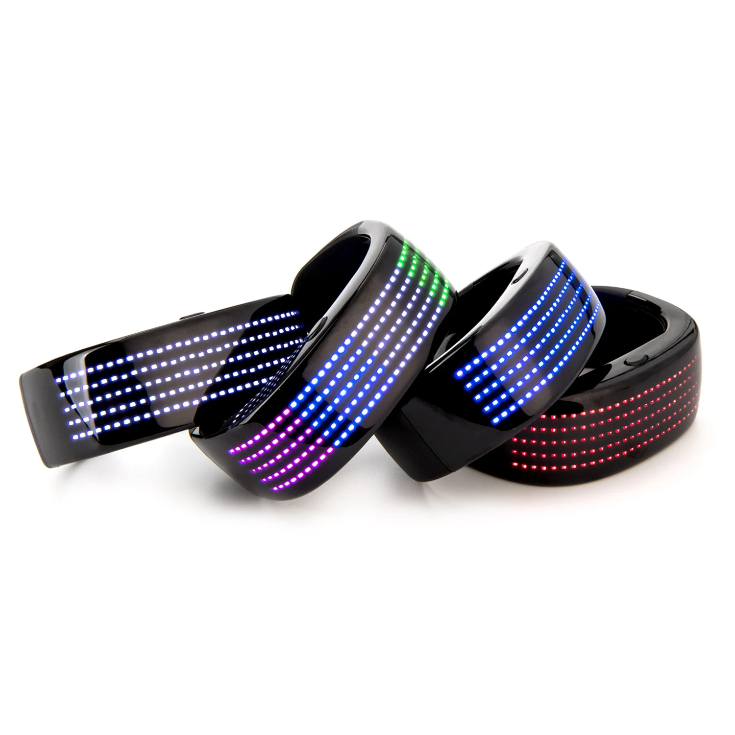 Новейший RGB светодиодный Bluetooth браслет программируемый приложение подключенный
