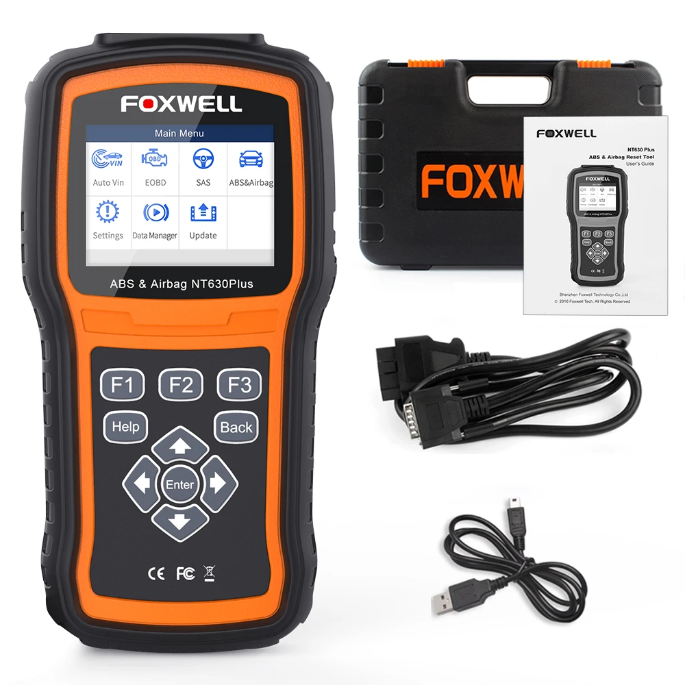 FOXWELL NT630 Elite OBD2 Автомобильный сканер ABS SAS подушка безопасности для сброса данных