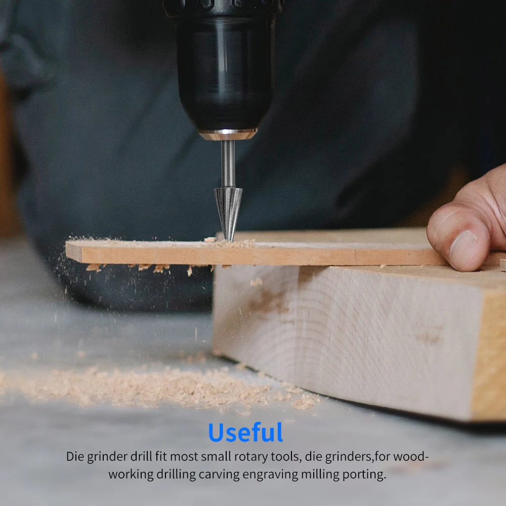 

6Pcs Die Grinder Drill Double Text Head Tungsten Carbide Rotary Tool Point Burr Abrasive Tools Drill Milling Carving Bit