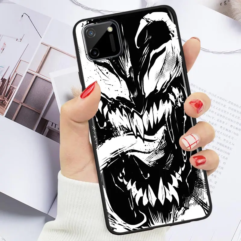 avengers venom marvel for oppo realme 5 5s 5i 6 6s 6i 7 7i 8 8i narzo 10 20 30 q3 q3i pro 5g global black phone case free global shipping