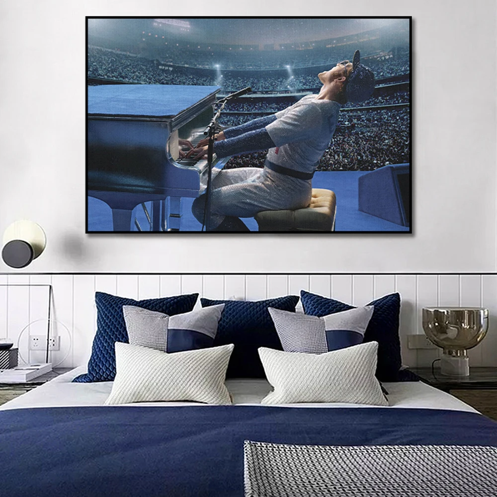 

Английский известный рок-певец Элтон концерт плакат и печать настенное искусство на холсте музыкальное искусство живопись для гостиной на...