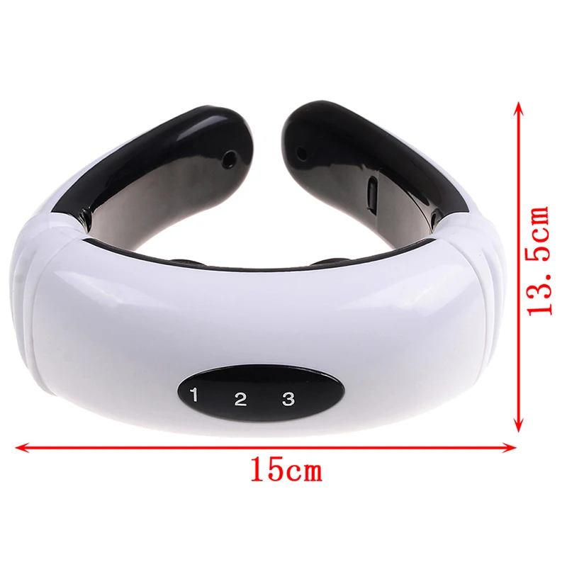 

2020 Electric Pulse Back and Neck Massager Far Infrared Heating Pain Relief Tool Health Care Relaxation with Electric Cable pads