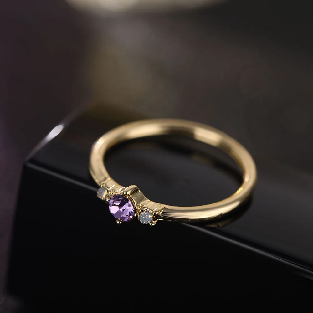 

IPARAM 4 Pcs/set Crystal Zircon Gold Ring Set 2020 Vintage Bohemian Women Engagement Party Ring Set Jewelry