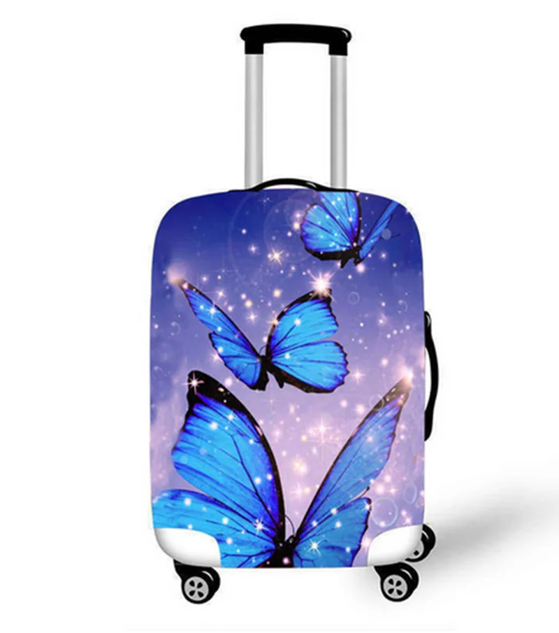 18-32 Inch Beautiful Butterfly Travel Luggage Thick Protective Covers Women Cute Bagages Girls Elastic Anti-Dust Suitcase