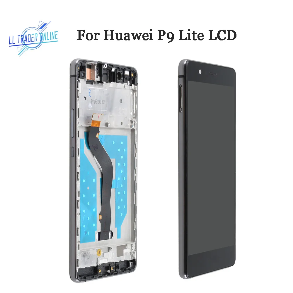 100% протестированный P9 Lite ЖК дисплей дигитайзер черный для Huawei сенсорный экран в
