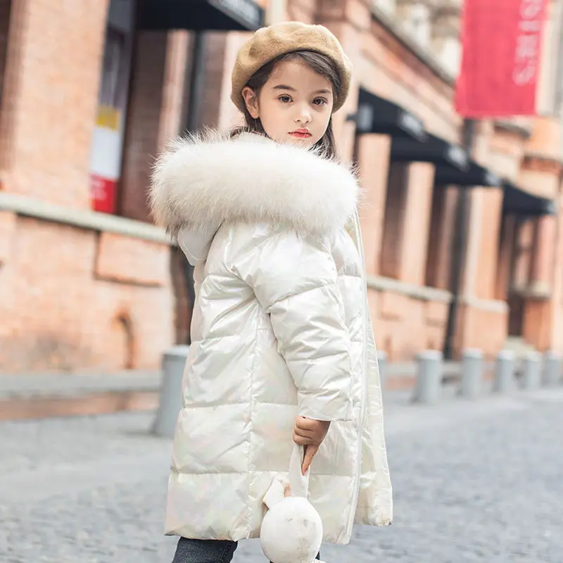 2020 Winter Fashion Girl Clothes Down Jacket Warm Child Coat Parka Fur Hooded Kid Teen Thicken Outerwear Casual Snowsuit W684 enlarge