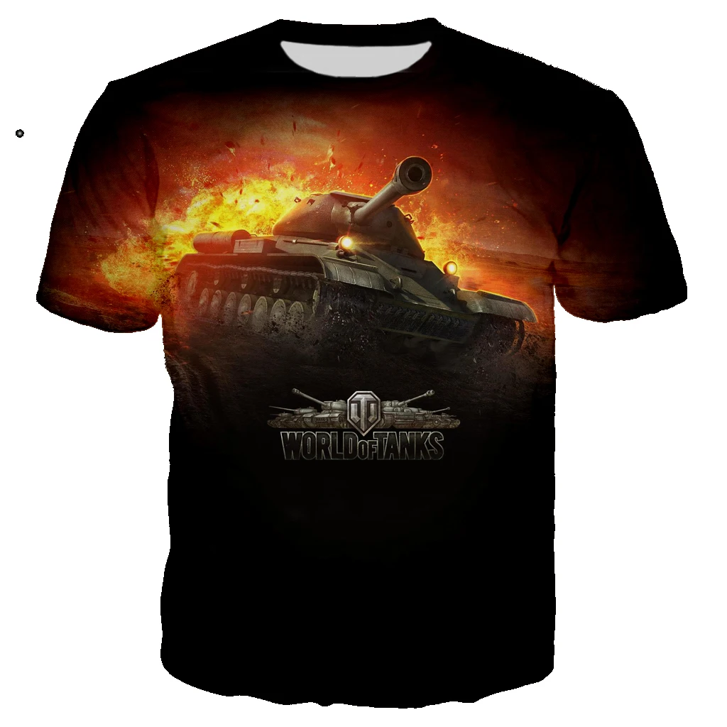 

Men's T-shirt Fashion Men 2021 Newest 3D Printing Cool World of Tanks Hip Hop Men's and Women's T-shirt Summer Street Tops XS-6