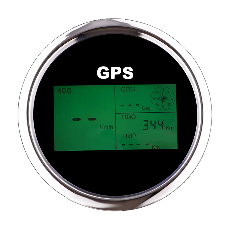 7 цветов подсветка GPS измеритель скорости цифровой ЖК датчик с антенной и