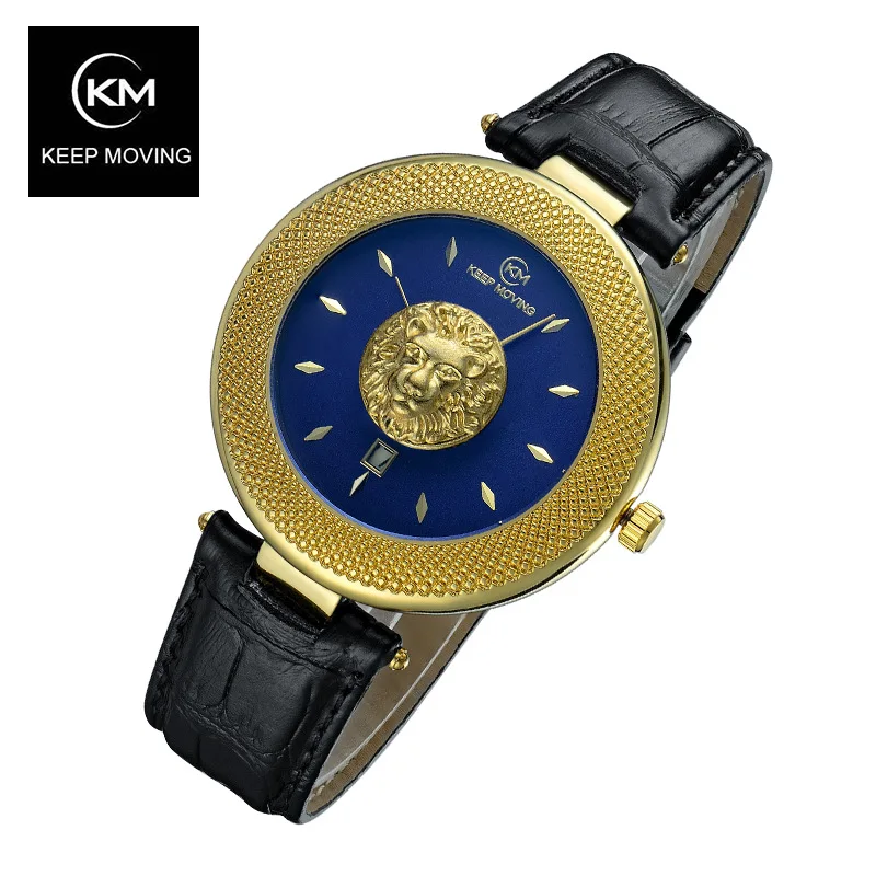 Часы с изображением головы льва мужские часы из розового золота роскошные