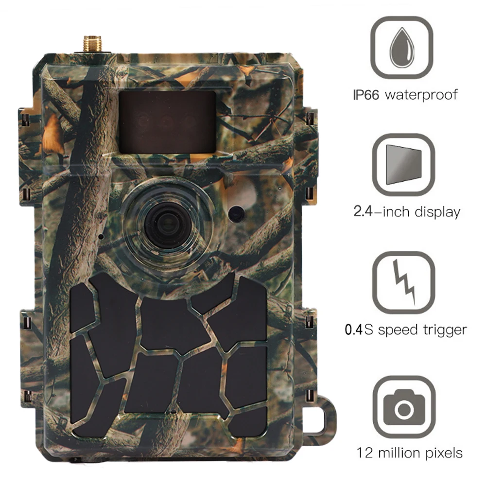 

4.8CS Hunting Camera 4G APP Wireless Video Wide Angle Night Vision 24MP 1920P Camcorder 0.4 S Trigger Trap Camera Wildlife Game