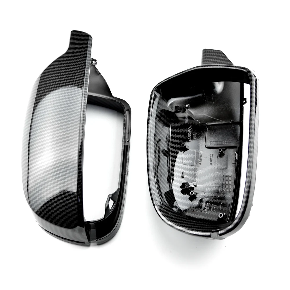 Carbon fiber style Mirror Cover Rearview Side Mirror Cap S Line For Audi A4 B8 A6 C6 A5 Q3 A3 8P