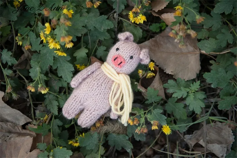 scarf pig Jane Z Ann кукла ручной работы для фотосъемки новорожденных кролик девочка медведь свинья кошка реквизит для студийной съемки аксессуары - Цвет: scarf pig